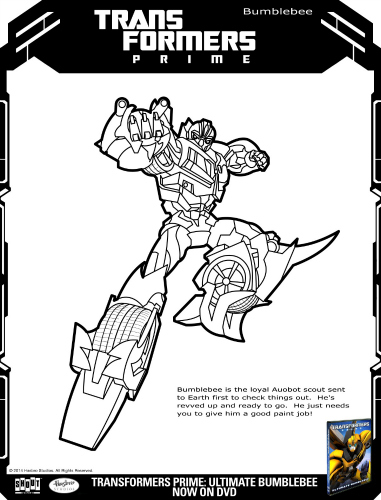Transformers Prime: Ultimate Bumblebee Printable Coloring Page ...