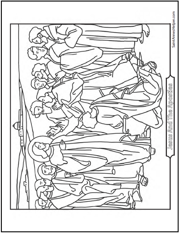 12 Apostles Of Jesus Christ Coloring Page ❤️+❤️ Twelve ...