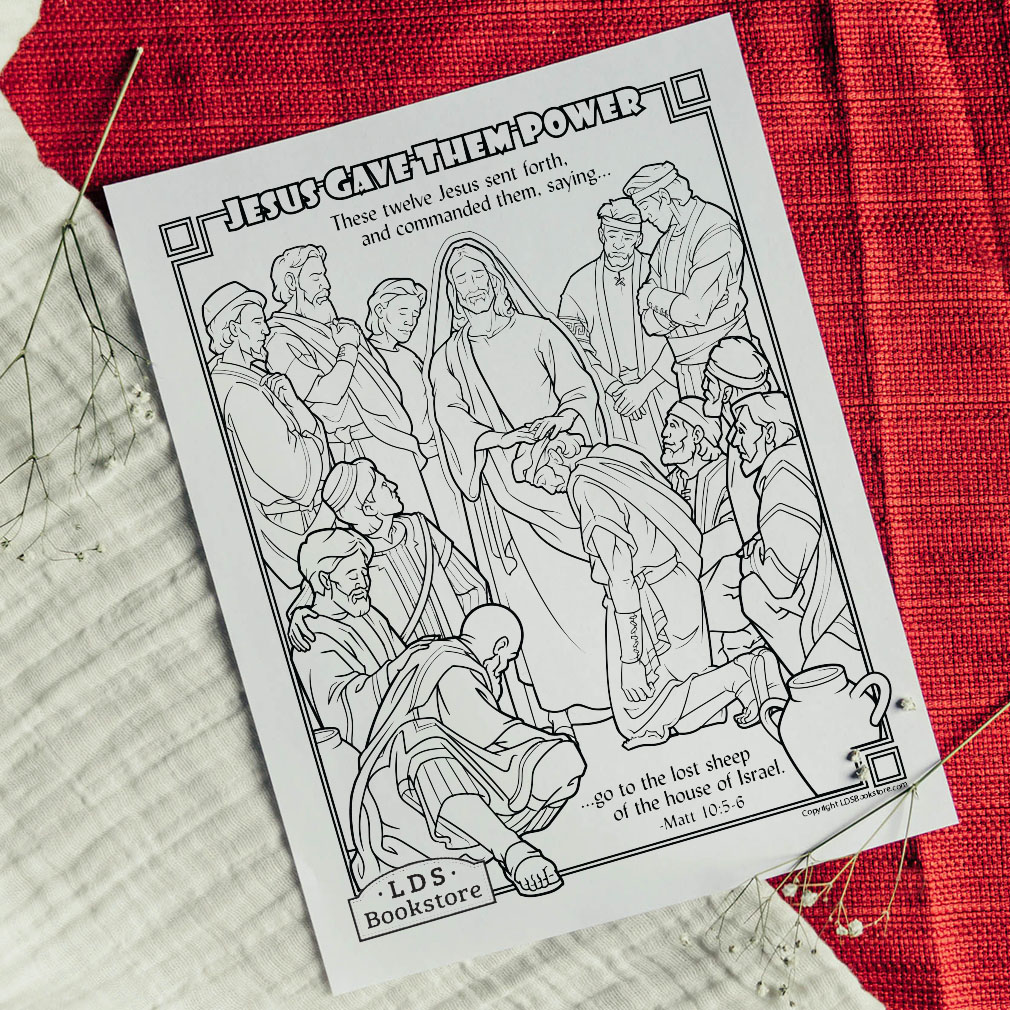Jesus Calls the Twelve to Preach & Bless Coloring Page - Printable