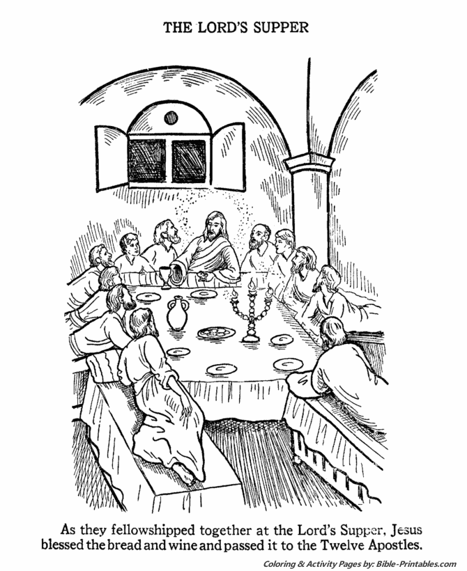 The Apostles Coloring Pages - The 12 apostles at the Last Supper ...