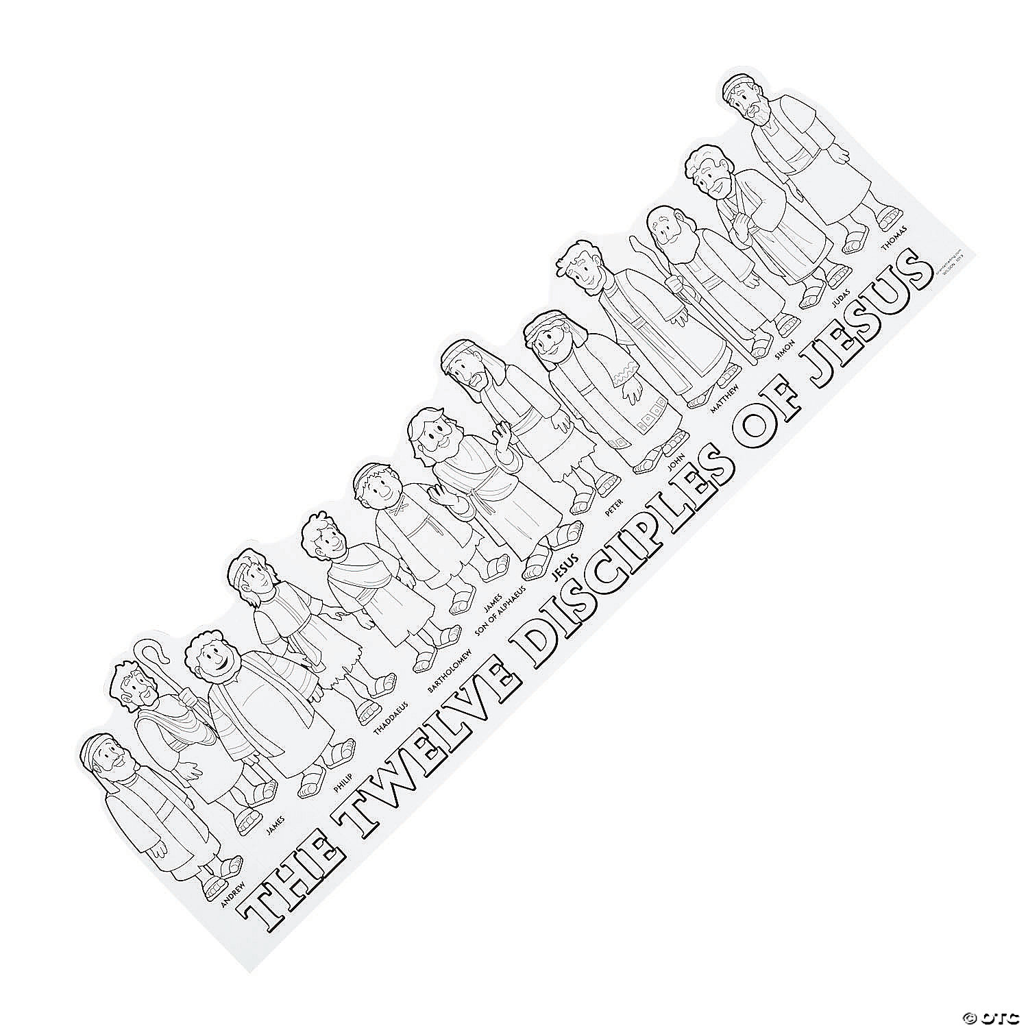 Color Your Own Jesus & 12 Disciples Accordion Stand-Ups