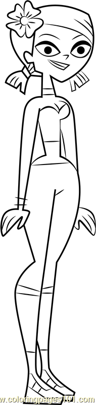 Zoey Coloring Page for Kids - Free Total Drama Island Printable ...