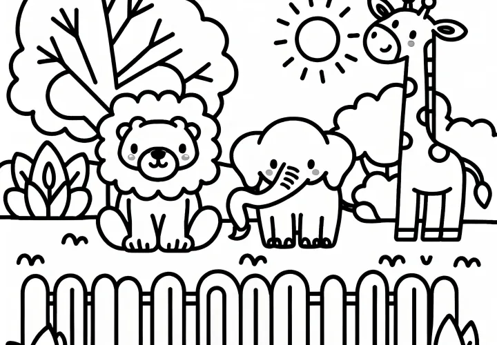 Zoo & Animal Park: Free coloring pages