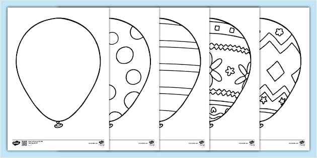 Balloon Colouring Patterns (teacher made) - Twinkl