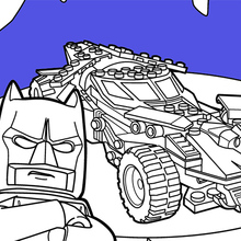 Lego batman batmobile coloring pages - Hellokids.com