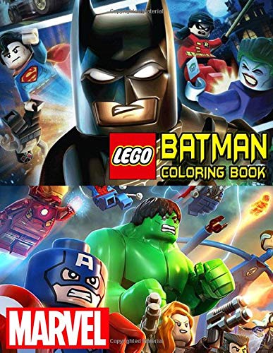 Lego Marvel Batman Coloring Book: 50 Avengers and DC Universe ...