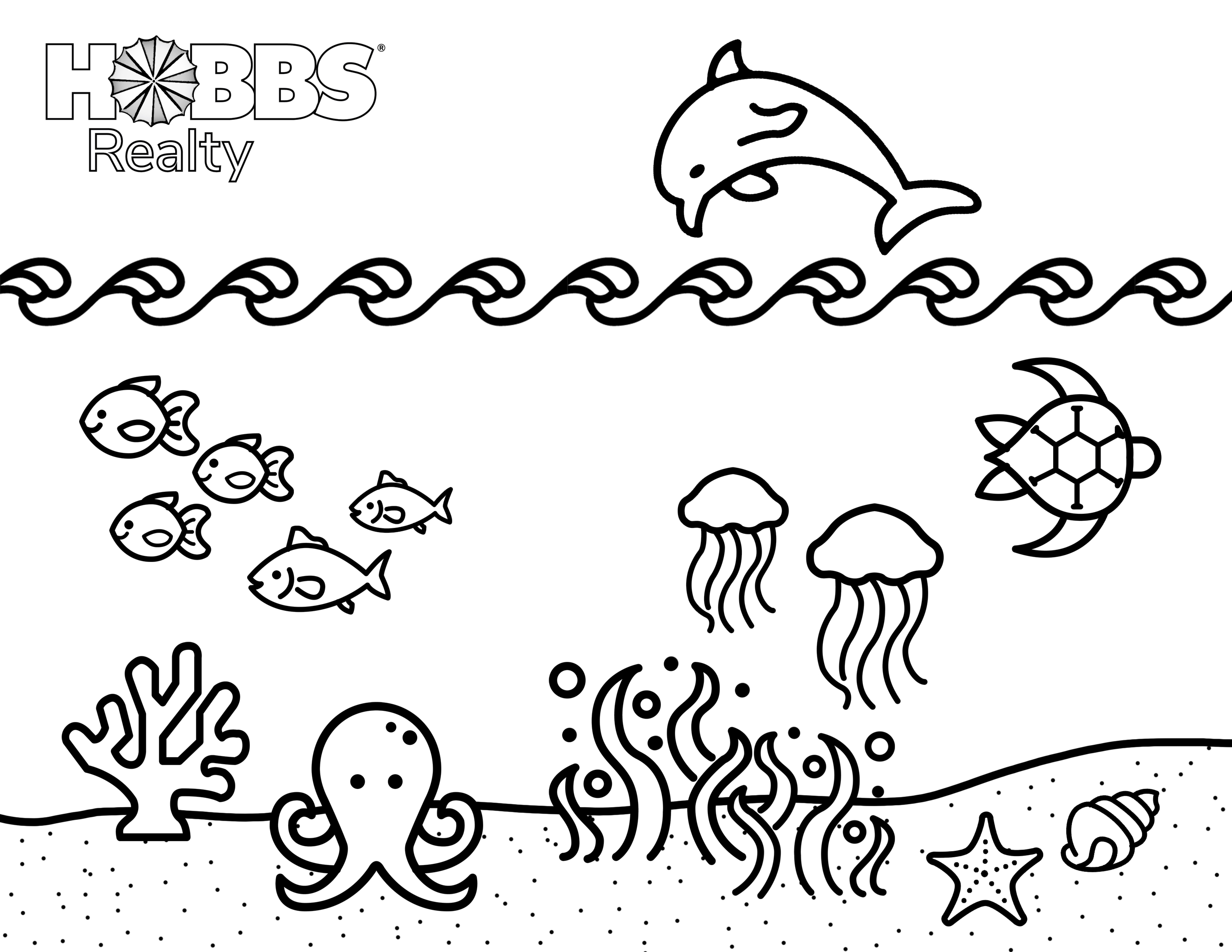 Beach Coloring Pages for Kids | Hobbs Realty