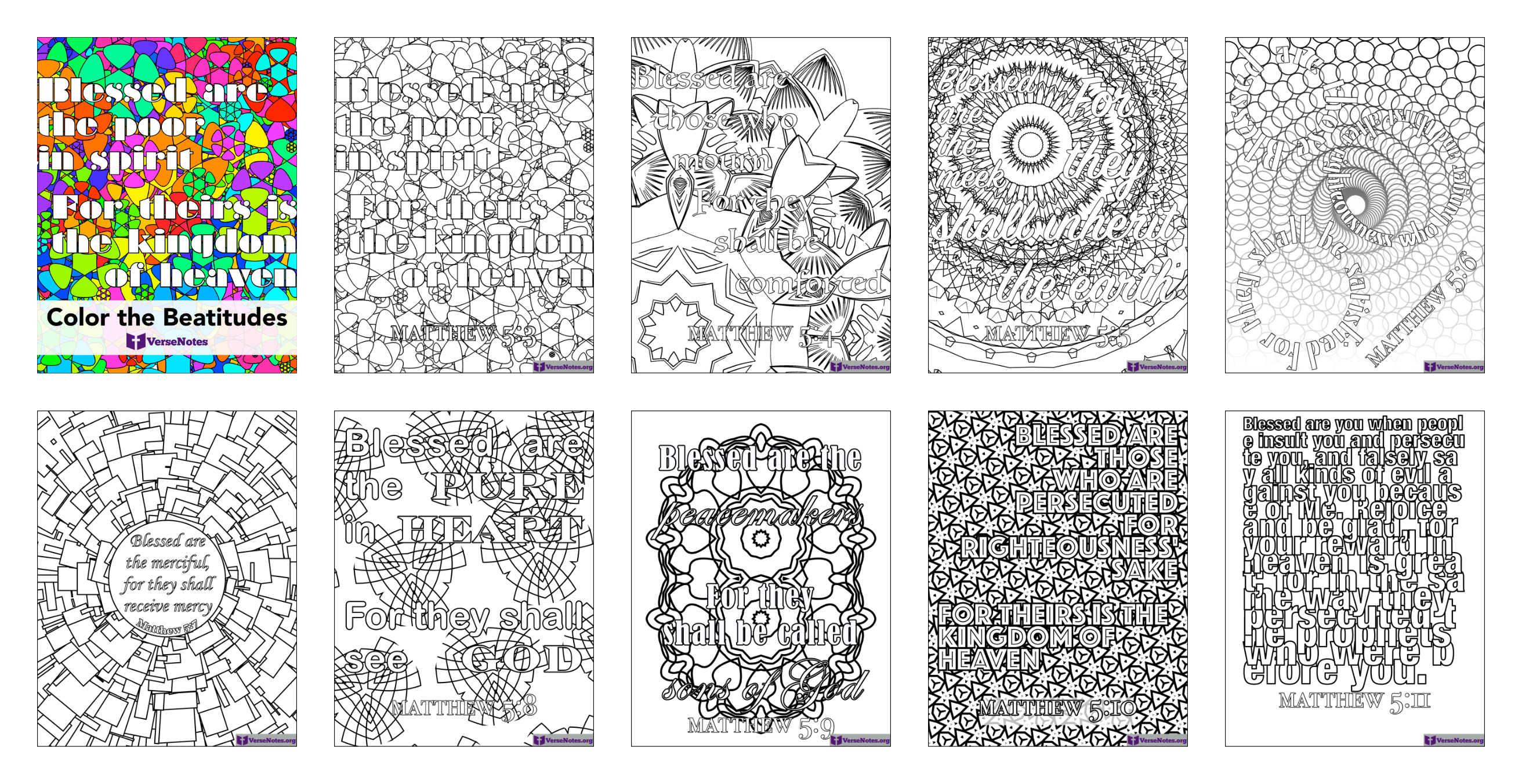 Color the Beatitudes | VerseNotes