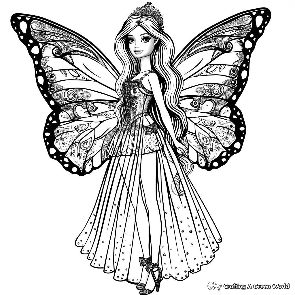 Barbie Fairy Coloring Pages - Free & Printable!