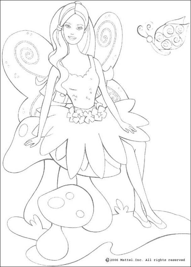Fairy barbie coloring pages - Hellokids.com