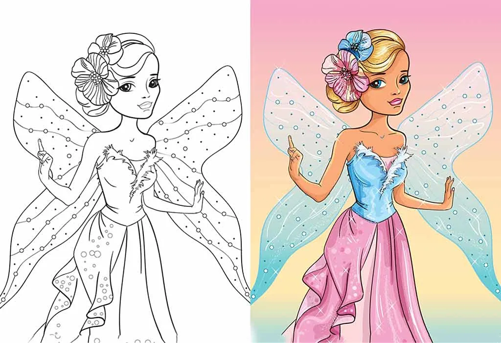 25 Fairy Coloring Pages - Free Printable, Sheets and Images for Kids