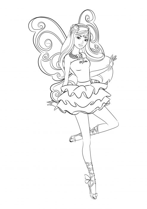Barbie the shiny fairy coloring pages, Barbie coloring pages ...