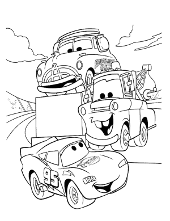 Cars coloring page of Francesco Bernoulli and Guido