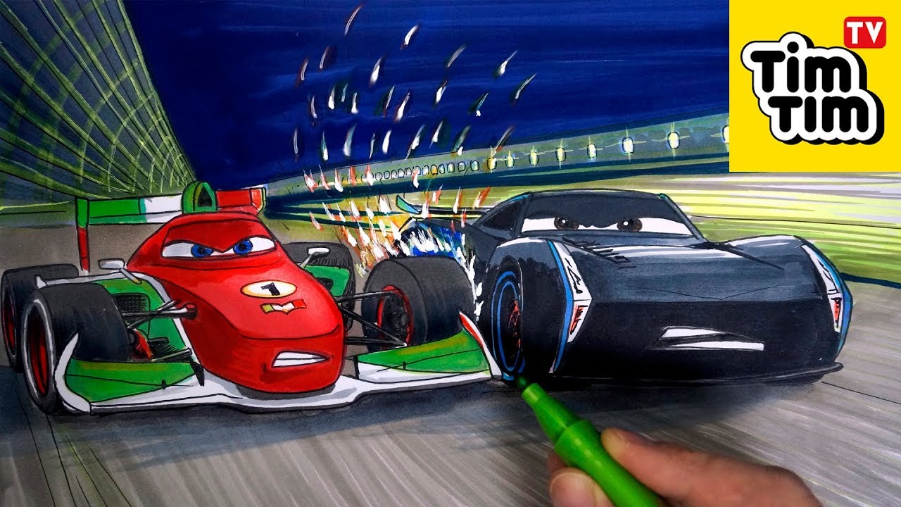 How to draw CARS 3 Jackson Storm vs Francesco Bernoulli ? | Art for Kids