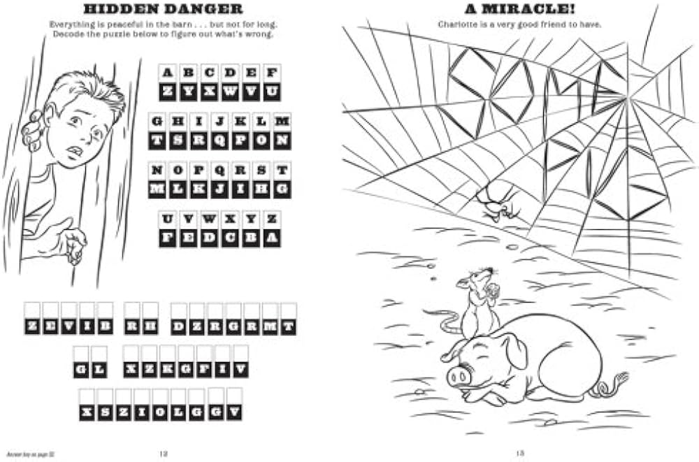 Charlottes Web: Coloring and Activity Book and Crayons ...