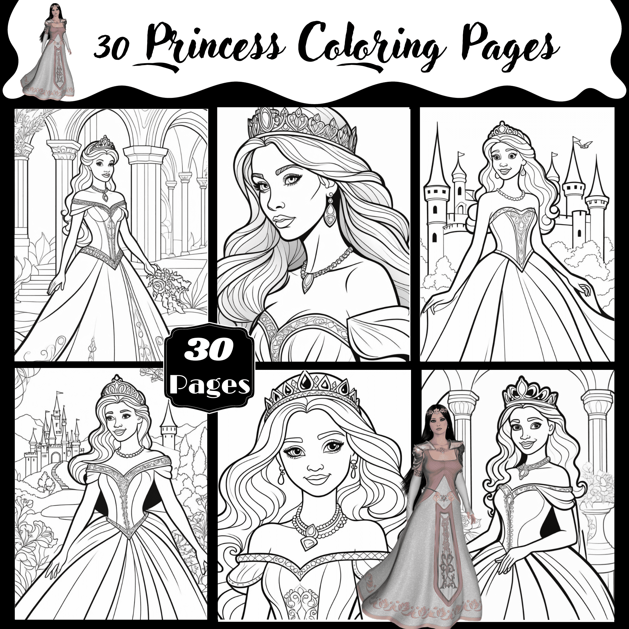 free disney princess coloring pages