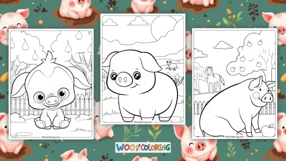 100+ Pig coloring pages (Free PDF To Print) | Woo Coloring