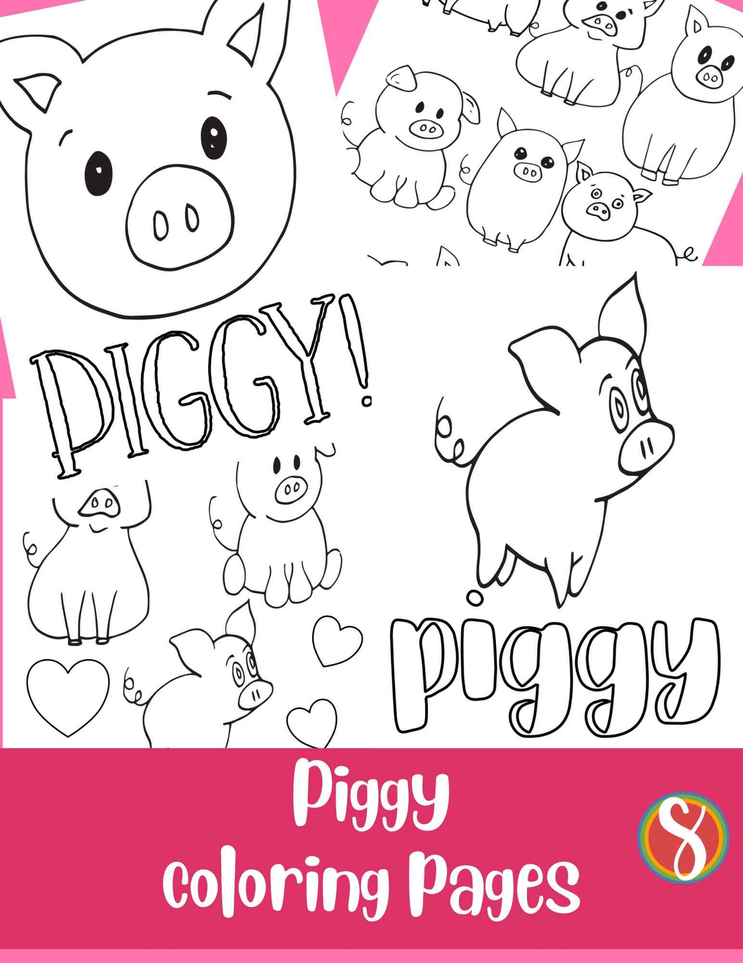 Free Pig Coloring Pages — Stevie Doodles