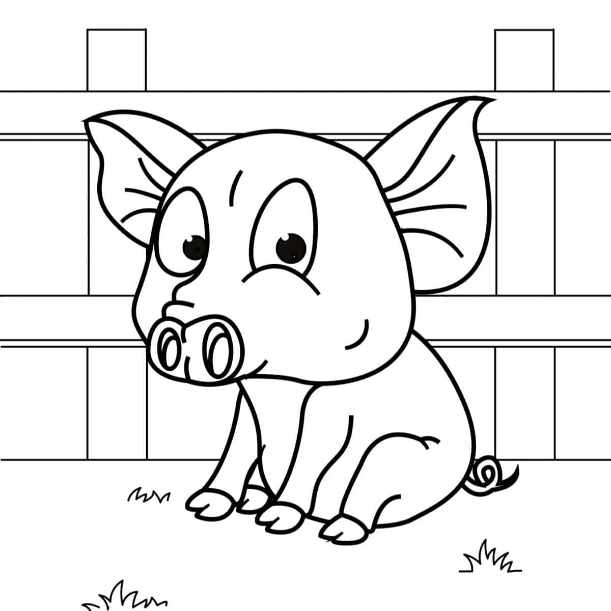 Cute Pig Coloring Pages –For free - Artsy Pretty Colors