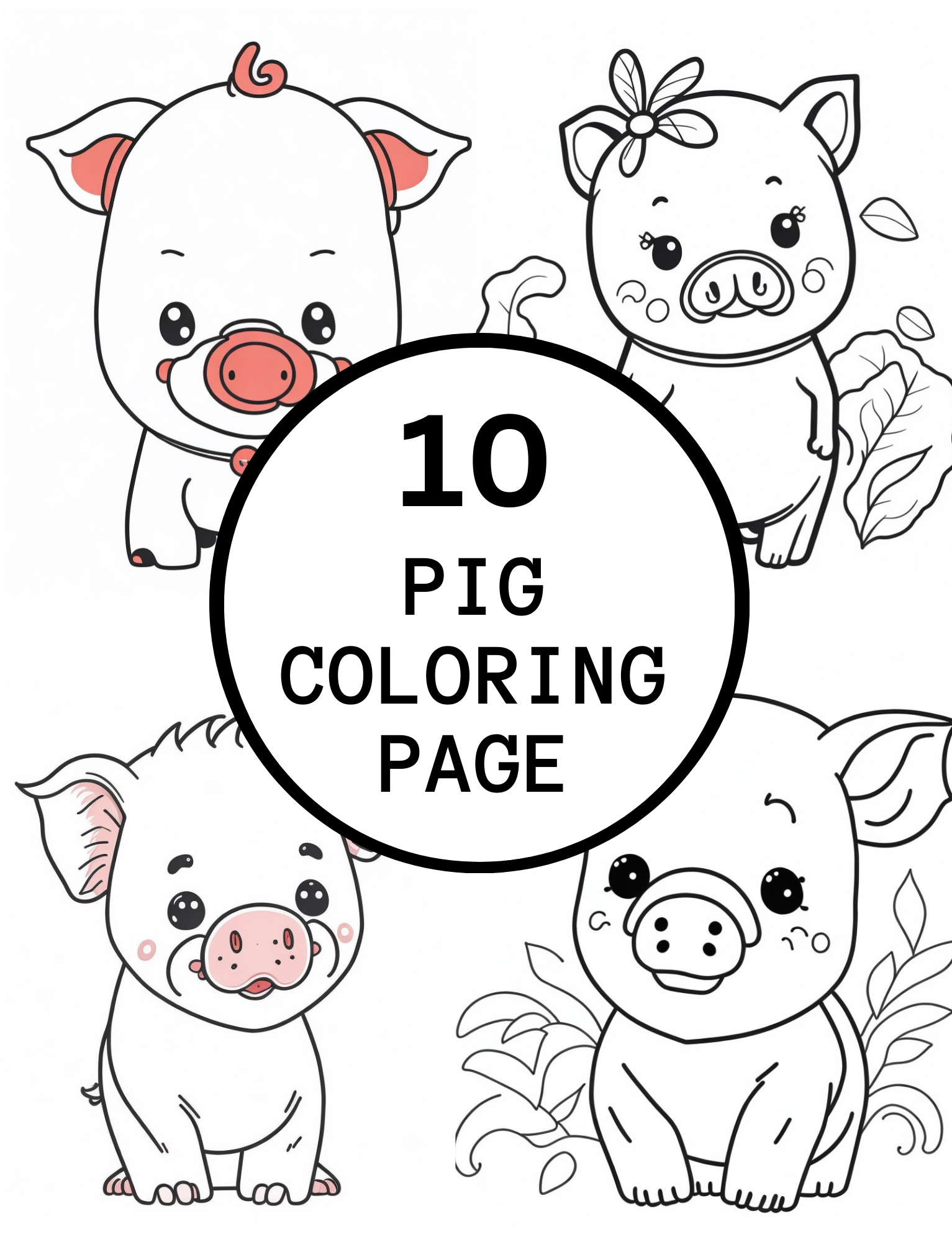 10 Realistic Pig Coloring Pages For Kids And Adults | Made By Teachers