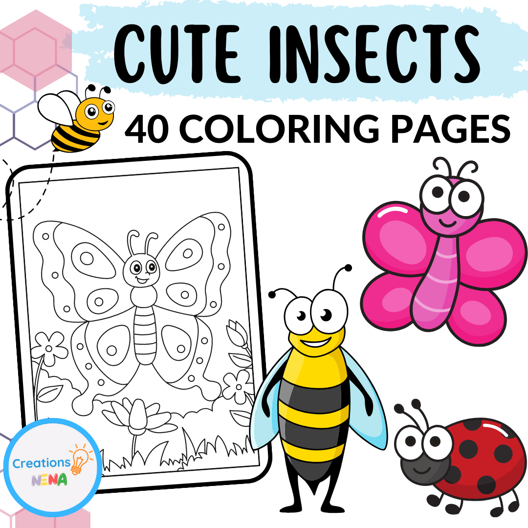 Cute Insects Coloring Pages | Made By Teachers