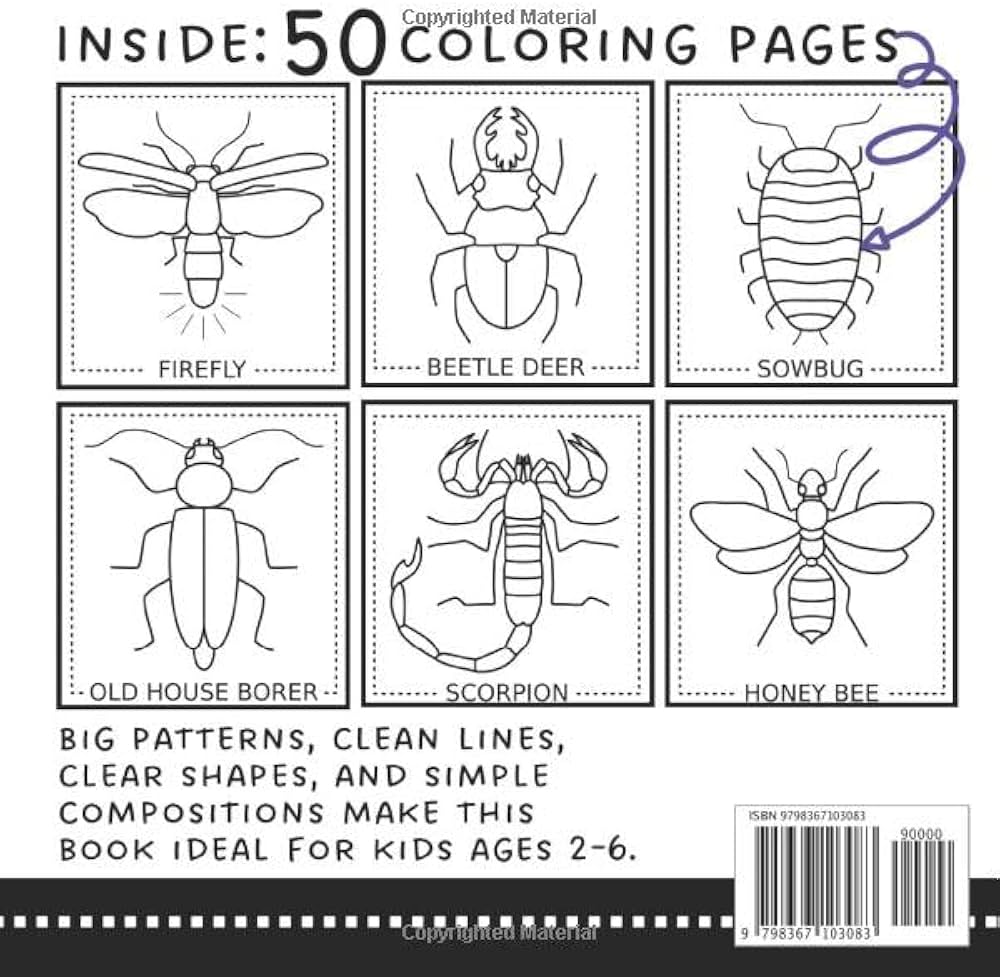 Bug Coloring Book for Kids: Educational Coloring Pages of ...