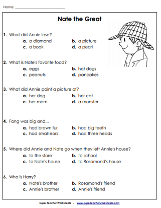 Nate the Great Worksheets
