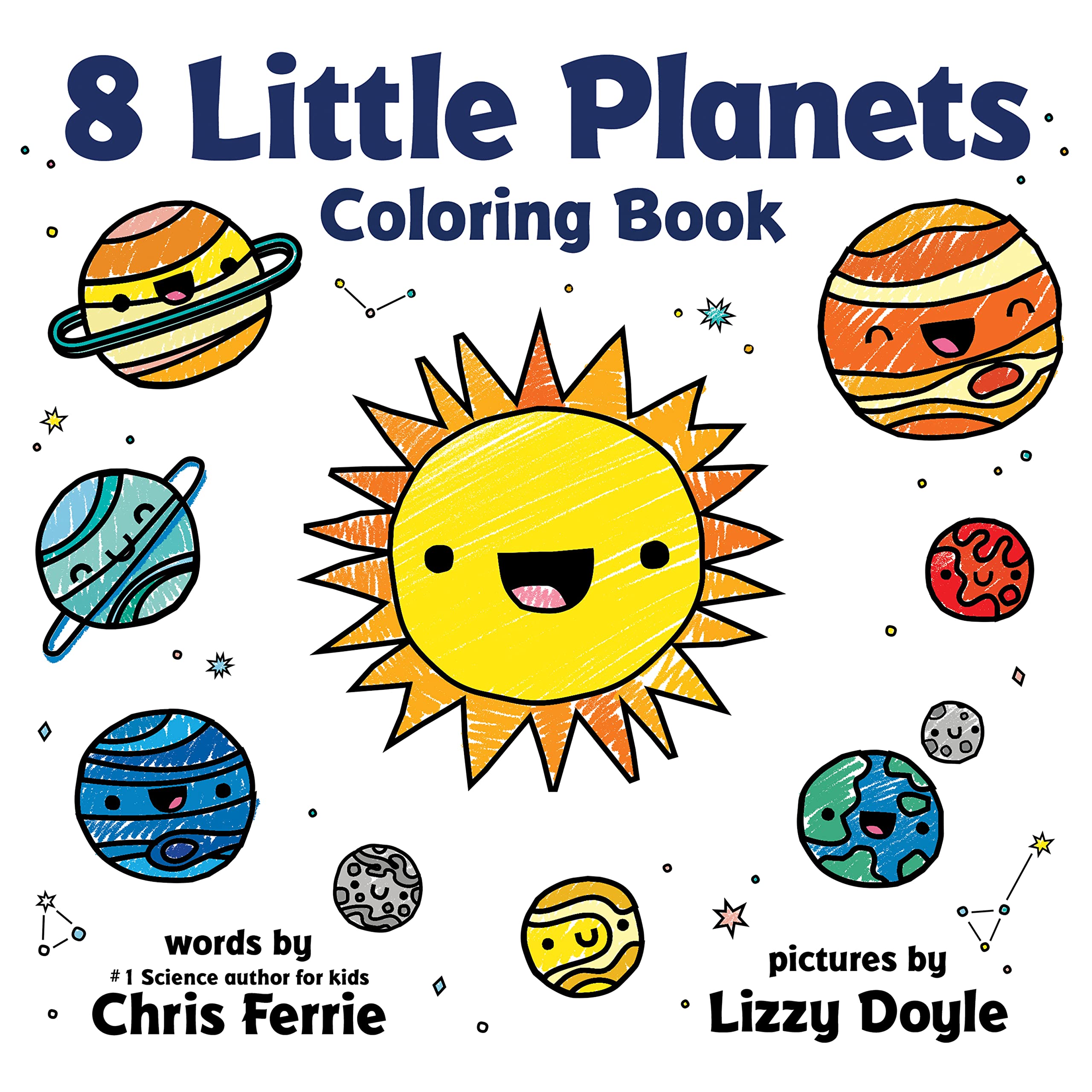 8 Little Planets Coloring Book: A Solar System Coloring Book for ...