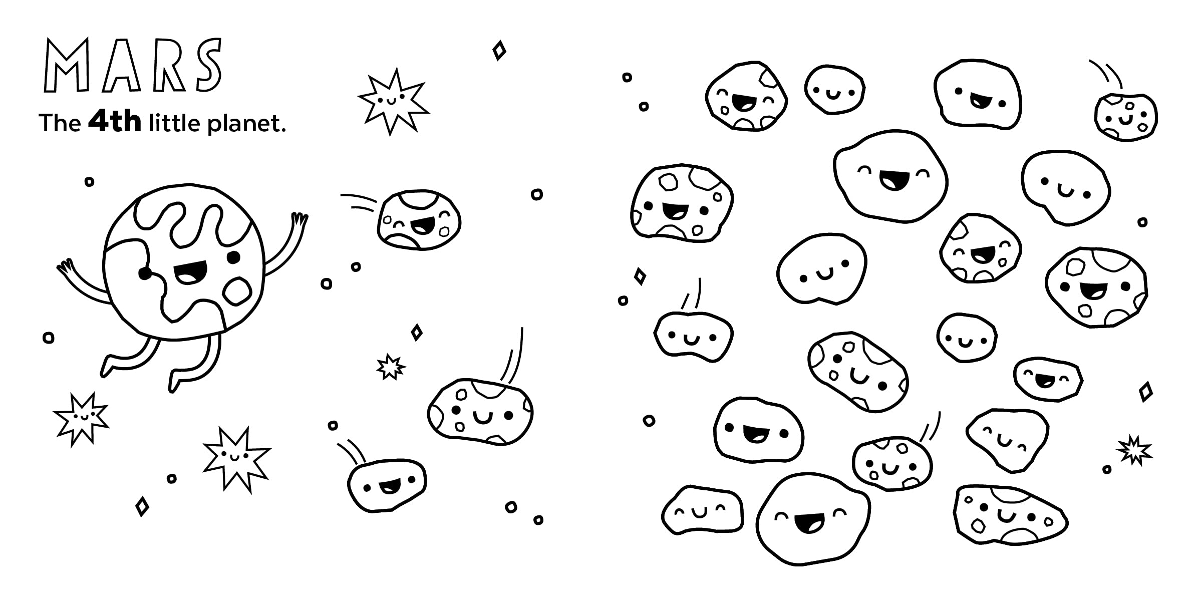 8 Little Planets Coloring Book: A Solar System Coloring Book for ...