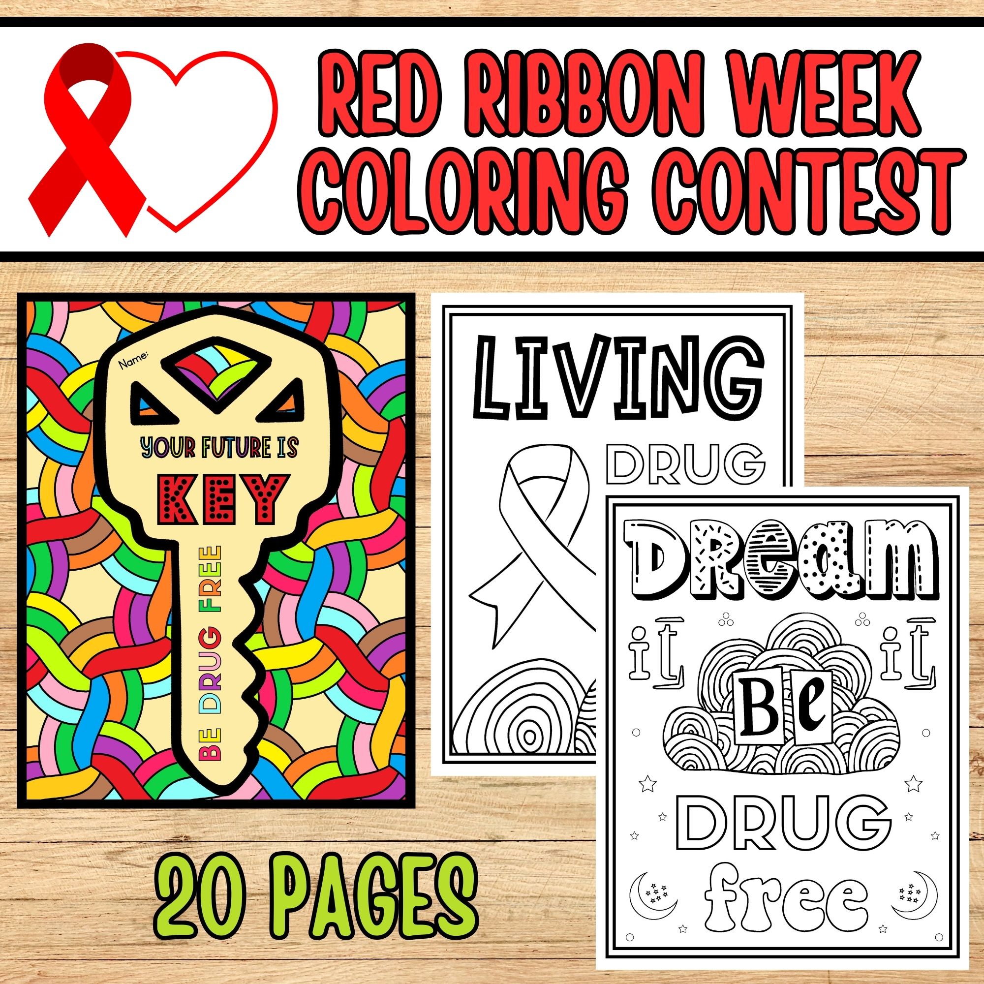 Red Ribbon Week Coloring Pages | Red Ribbon Week Coloring Contest ...
