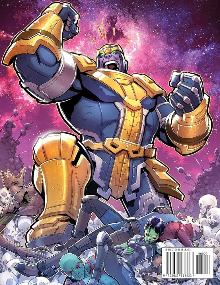 Thanos Coloring Book: Funny Coloring Book With 25 Images For Kids ...