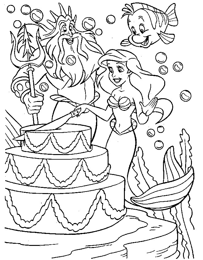 Coloring Page - The little mermaid coloring pages 1