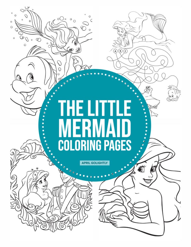 The Little Mermaid Coloring Pages - FREE Printables - April Golightly
