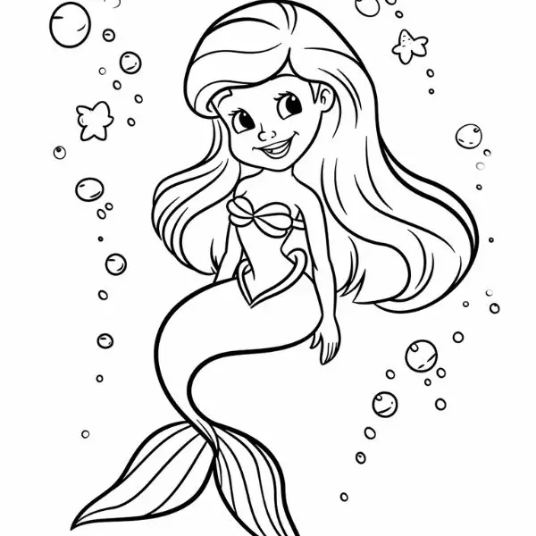76+ Ariel Coloring Pages: Relive the Adventures of the Little Mermaid