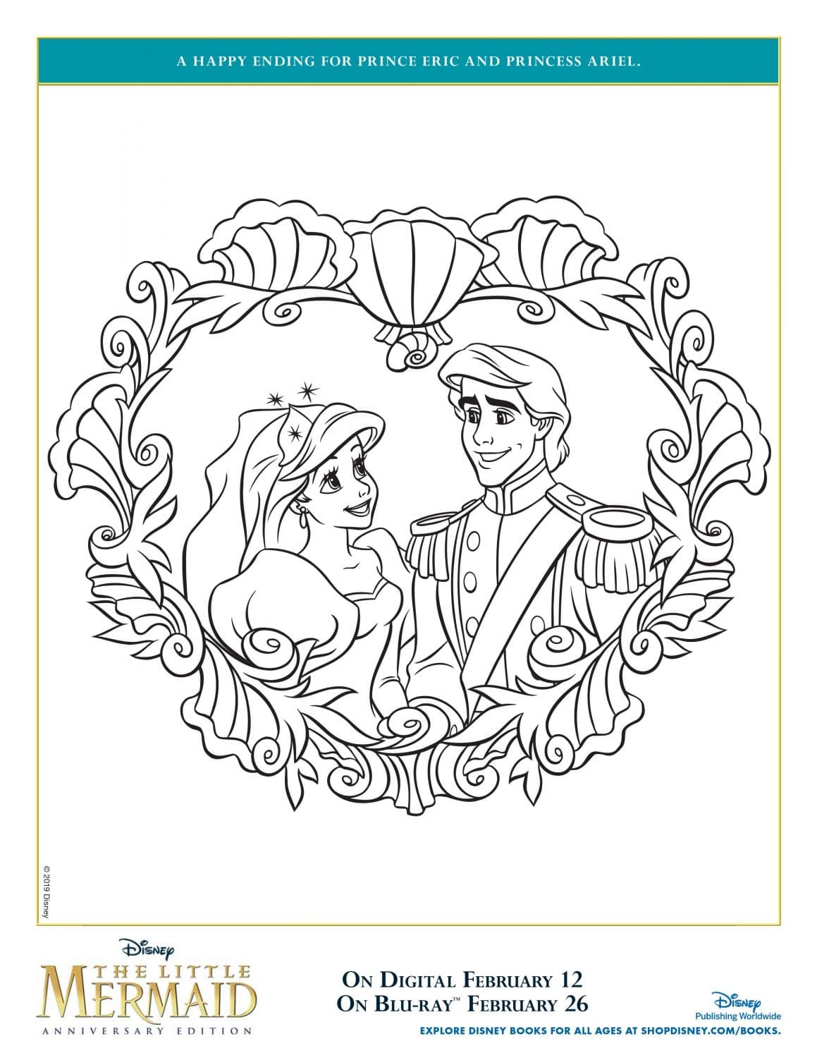 The Little Mermaid Coloring Pages and Activity Sheets | Crazy ...