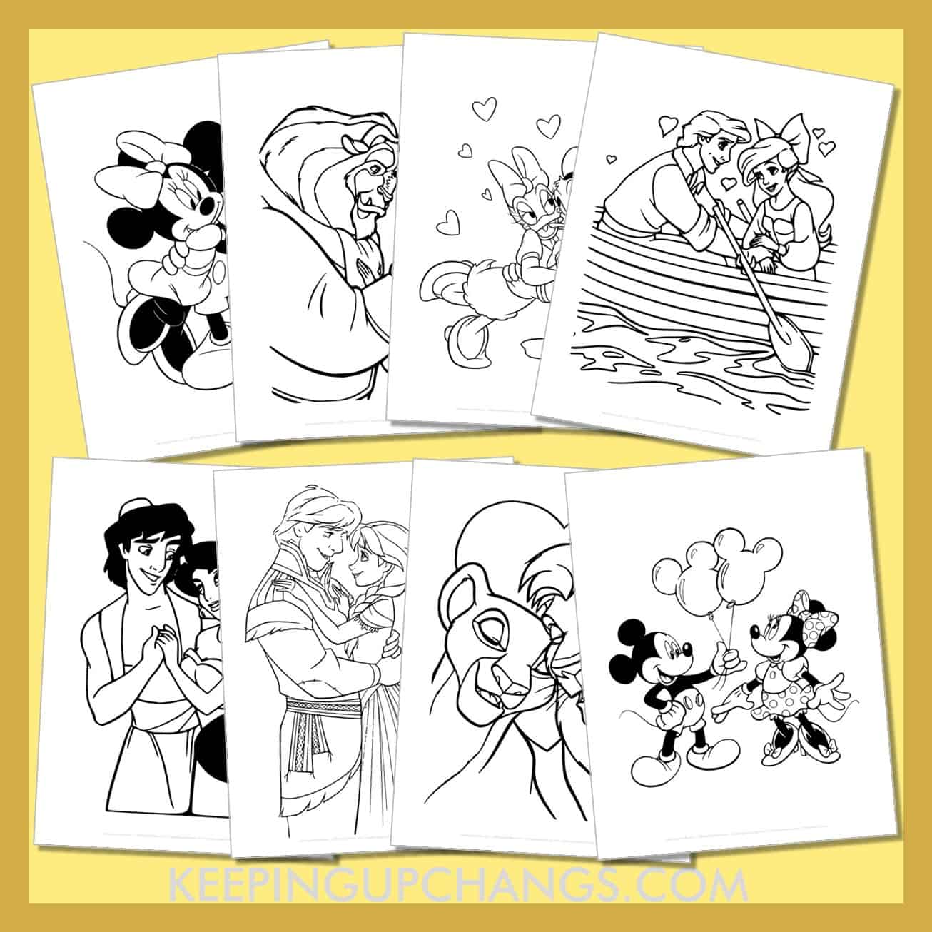 Free Disney Valentines Day Coloring Pages, Sheets [TOP Printables!]