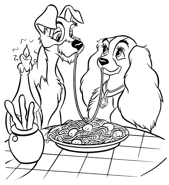 DISNEY COLORING PAGES: DISNEY VALENTINE COLORING PICTURE