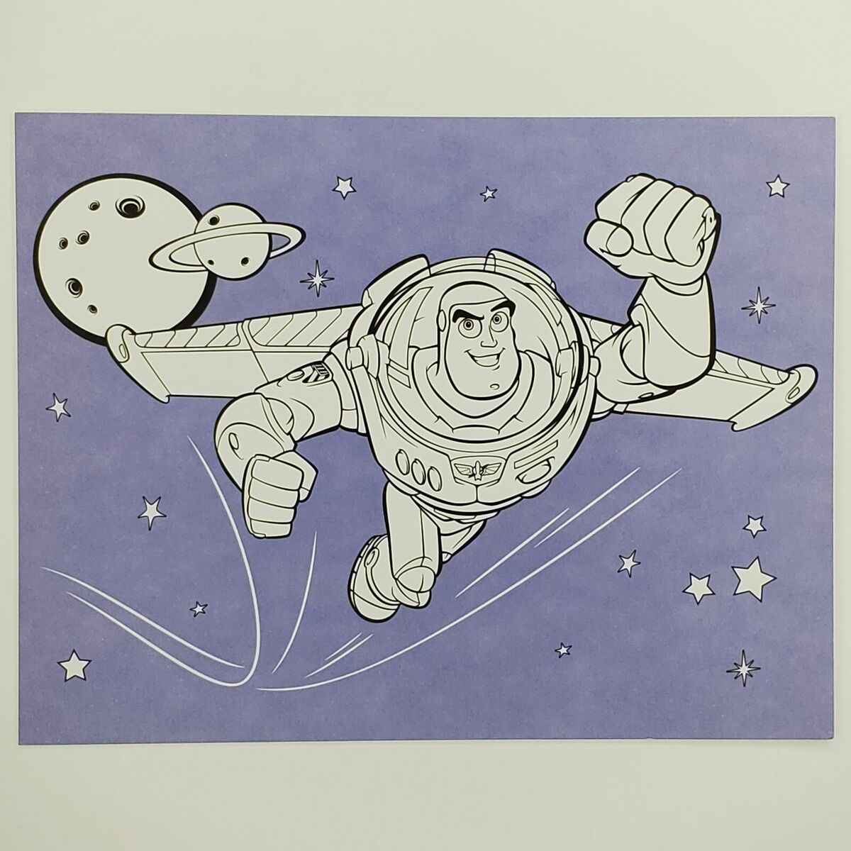 Toy Story Coloring Book Postcard Buzz Lightyear Disney Pixar 4.875 ...