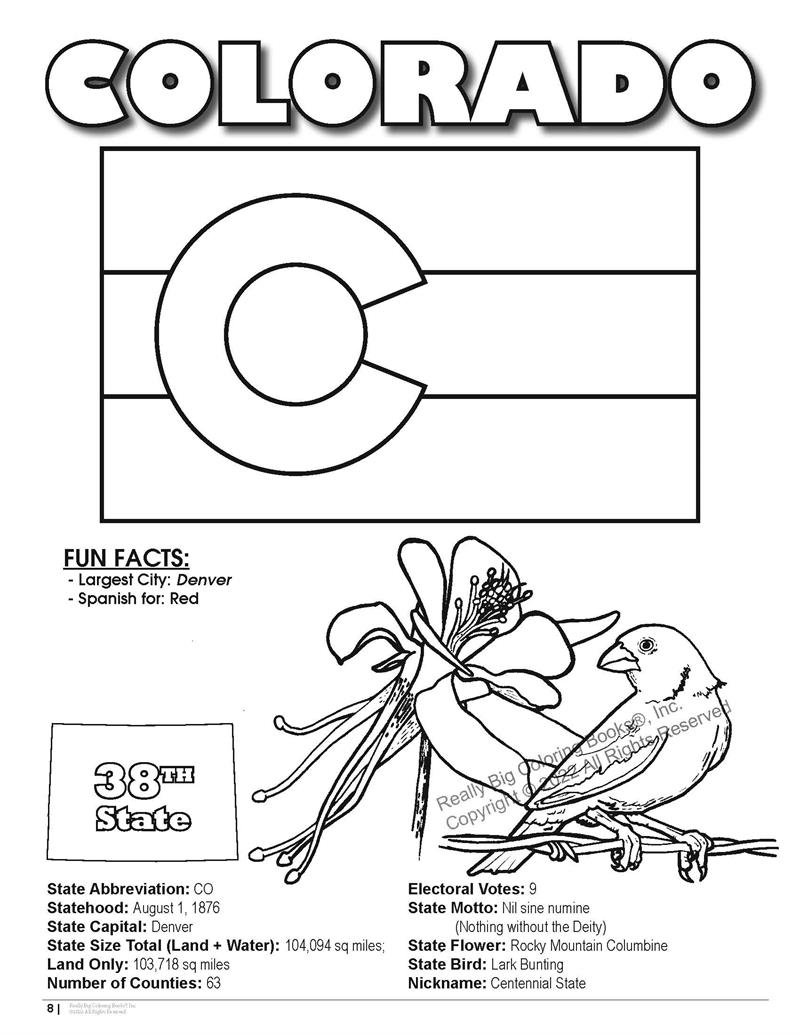 Colorado State Coloring Book