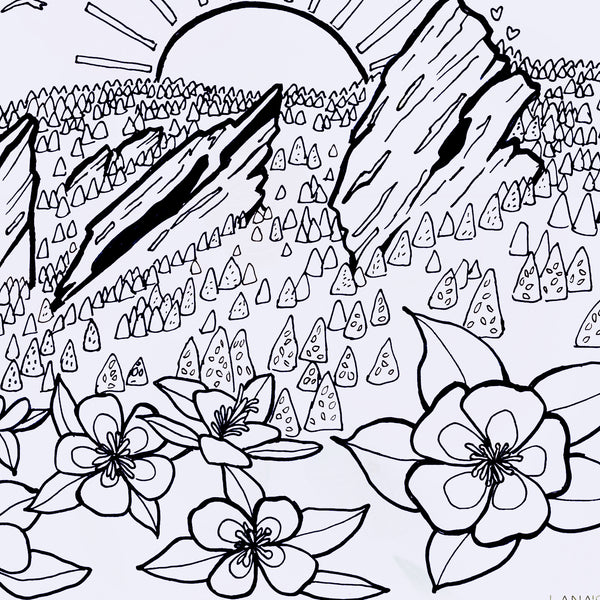 Boulder Colorado Coloring Page – Lanas Shop