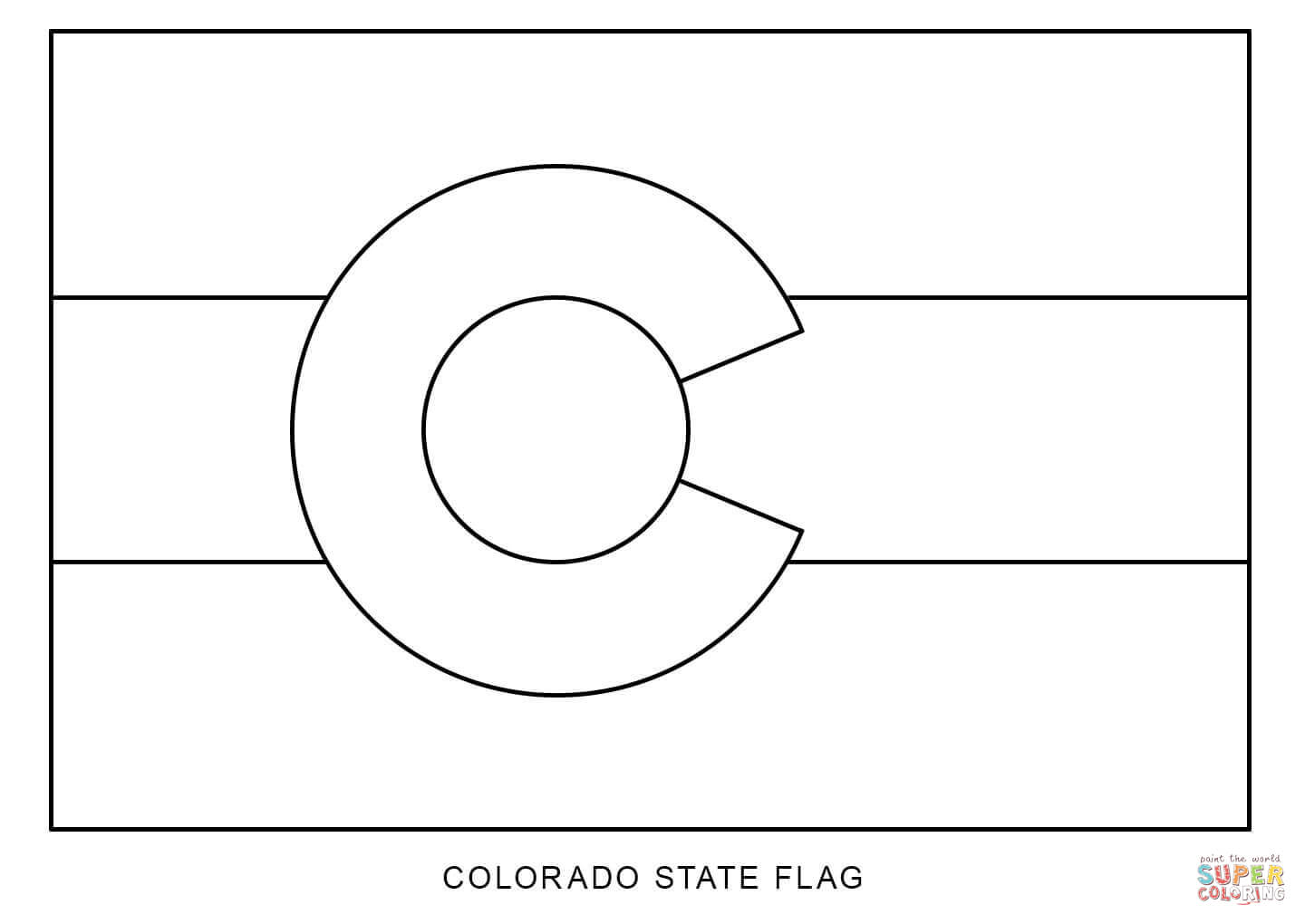 Flag of Colorado coloring page | Free Printable Coloring Pages