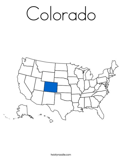 Colorado Coloring Page - Twisty Noodle