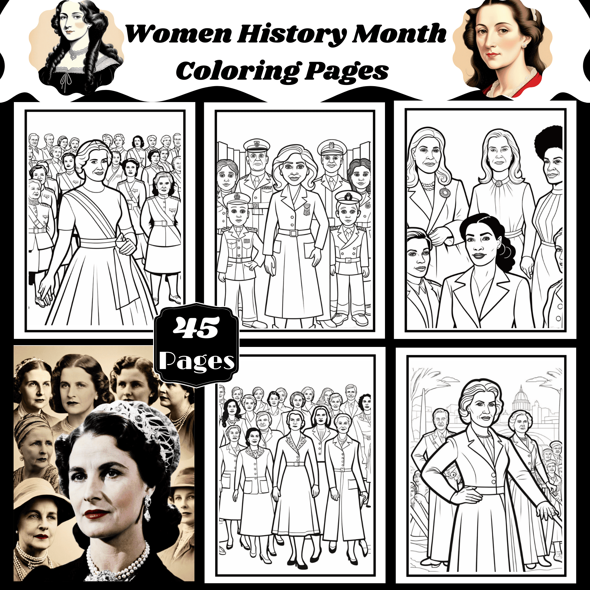 Women History Month Coloring Pages | Made By Teachers