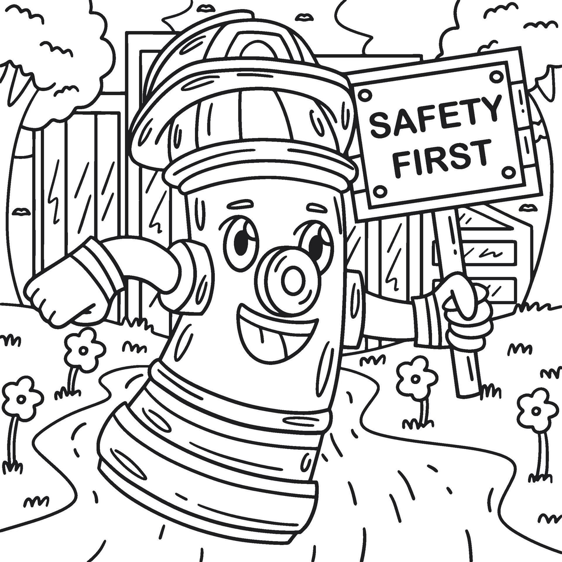 Firefighter and Fire Safety Coloring Pages and Printable Activities