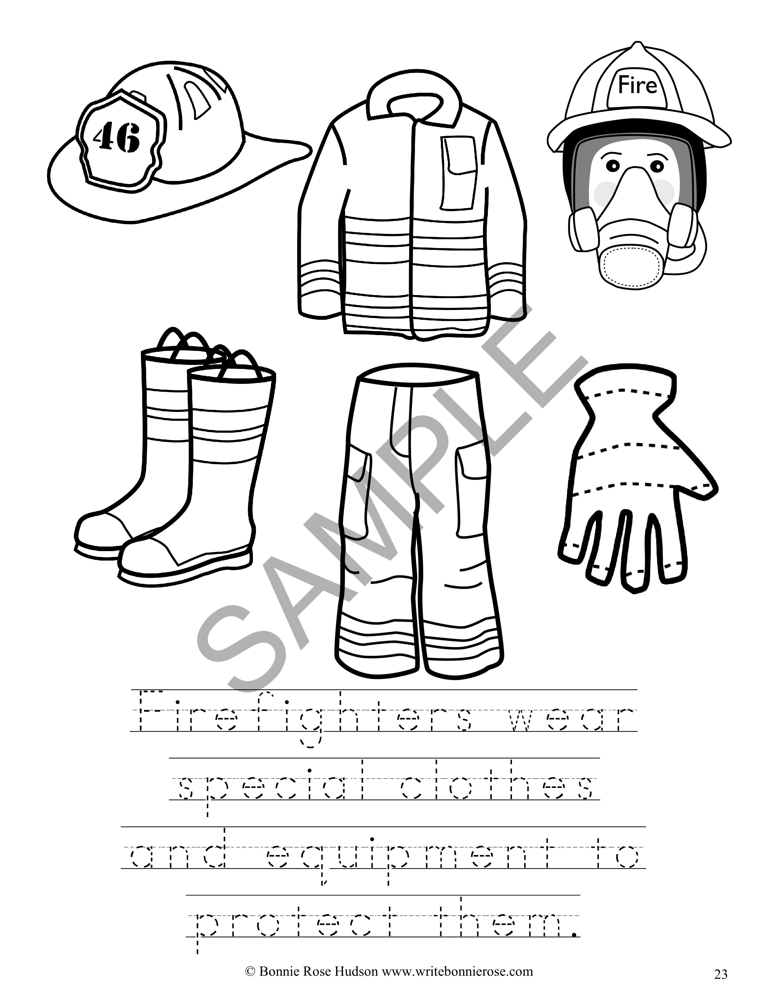 Preschool Fire Safety Booklet Printables