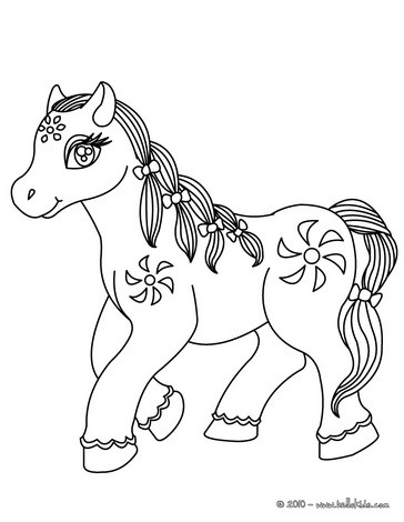 Flower pony coloring pages - Hellokids.com