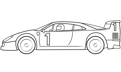 Race Car coloring page | Free Printable Coloring Pages