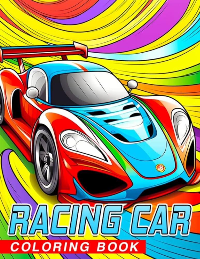 Racing Car Coloring Book: 50+ stunning illustrations of racing cars for  kids and automotive enthusiasts in cool coloring pages.