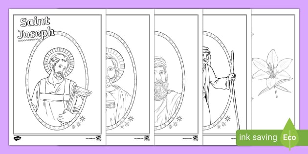 St. Josephs Day Colouring Sheet (teacher made) - Twinkl