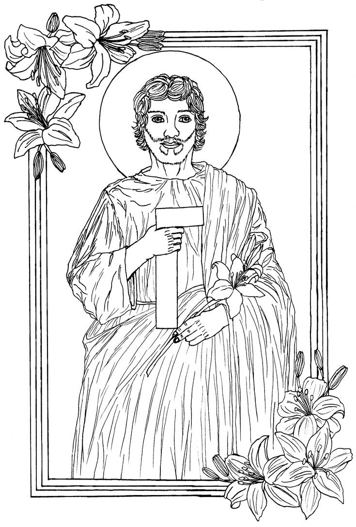 FREE Saint Joseph the Worker coloring page by szynszyla-stokrotka ...